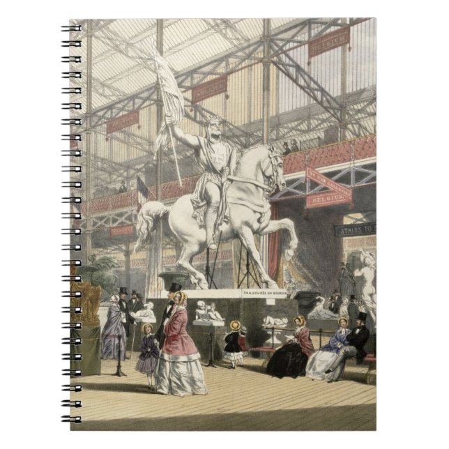 Caderno Espiral Estátuas na seção de Bélgica do grande Exhibi (Frente)