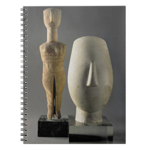 Caderno Espiral (Estatueta com braços cruzados, Cycladic de Lto