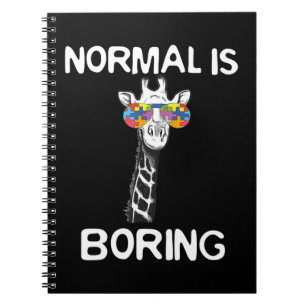 Caderno Espiral Este design gráfico engraçado apresenta girafa c