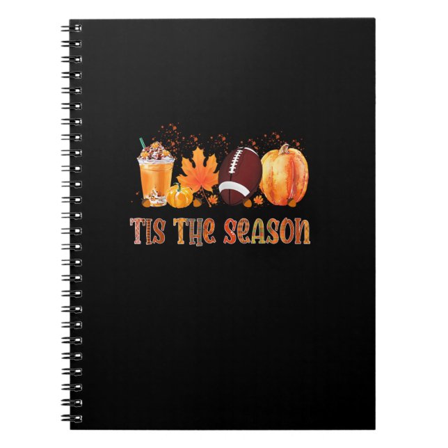 Caderno Espiral Este É O Halloween De Futebol Do Leopard Pumpkin (Frente)