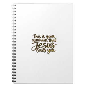 Caderno Espiral Este é o seu lembrete de que Jesus te ama