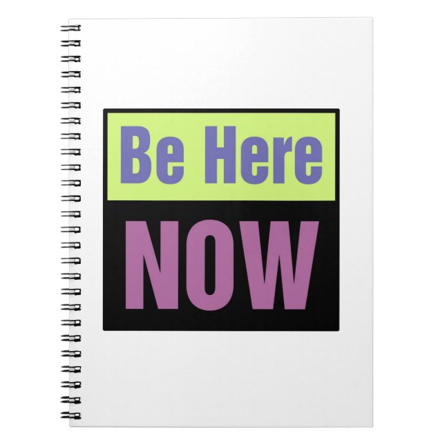 Caderno Espiral Esteja Aqui Agora (Frente)