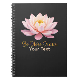 Caderno Espiral Esteja Aqui Agora Pastel Lotus Mindful