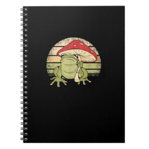 Caderno Espiral Estética Cute Cottagecore Sapo Cogumelo Goblincor