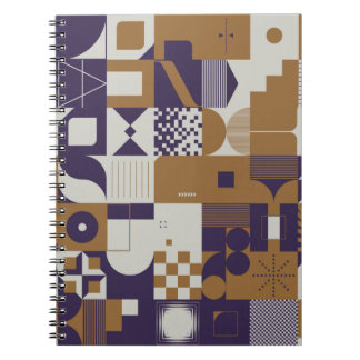 Caderno Espiral Estética neomoderada do brutalismo design poster