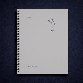 Caderno Espiral Estética Noturna de Estudioso Moderno/Lâmpada Notu