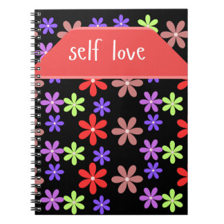 Caderno Espiral Estético de Amor Próprio com Flora