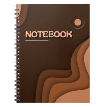 Caderno Espiral Estético Tons Terrosos Castanhos