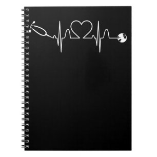 Caderno Espiral Estetoscópio EKG Enfermeiro Cardíaco Hospital Card