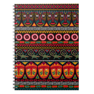 Caderno Espiral Estilo Africano: Apreciação Decorativa do Padrão.