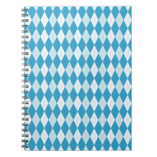Caderno Espiral Estilo Argyle Azul Peacock Forma Diamante Pequena