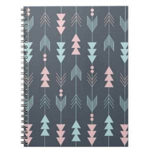 Caderno Espiral Estilo Bohemiano Boho: Padrão Étnico Sem Olho