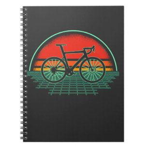 Caderno Espiral Estilo de Bicicleta Vintage Bike Vaporwave Retro B