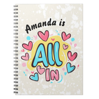 Caderno Espiral Estilo de Grafite "All In"