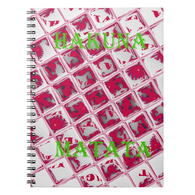 Caderno Espiral Estilo de Matata Red Hakuna (Frente)