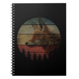 CADERNO ESPIRAL ESTILO DE PINTURA DE FOX VINTAGE