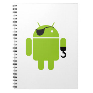 Caderno Espiral Estilo de Pirata de Robô Android