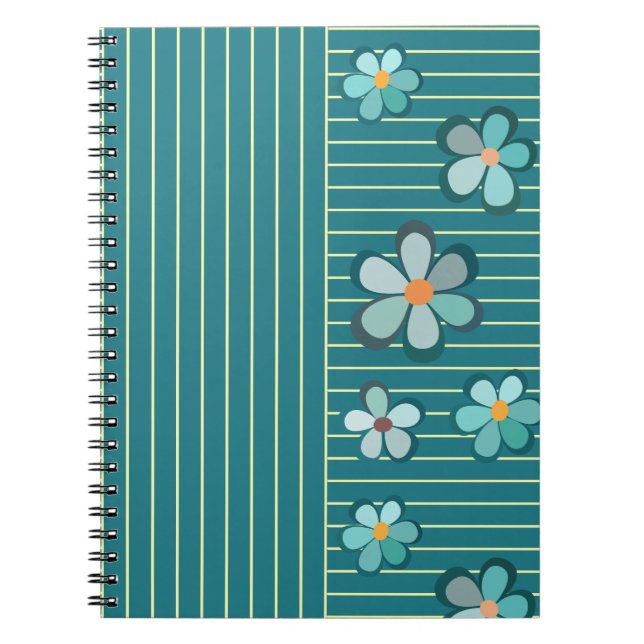 Caderno Espiral estilo de pré-disquete do boho (Frente)