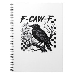 Caderno Espiral Estilo engraçado e essencial F Caw F