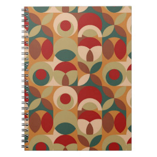 Caderno Espiral Estilo escandinavo Trabalho de arte mínimo de geom