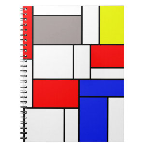 Caderno Espiral estilo Mondrian