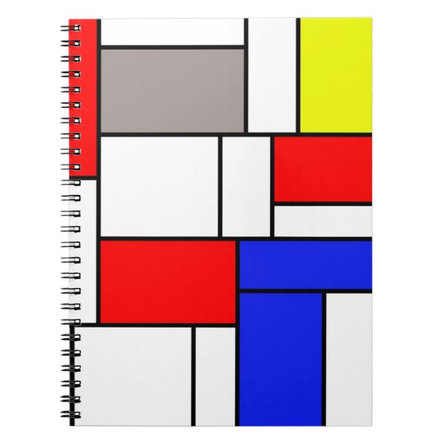 Caderno Espiral estilo Mondrian (Frente)
