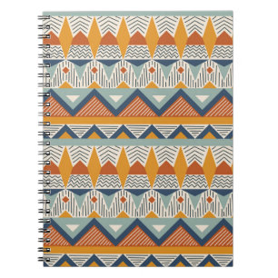 Caderno Espiral Estilo Navajo - Design de padrão sem costura