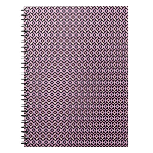 Caderno Espiral Estilo Rosa e Preto (Frente)
