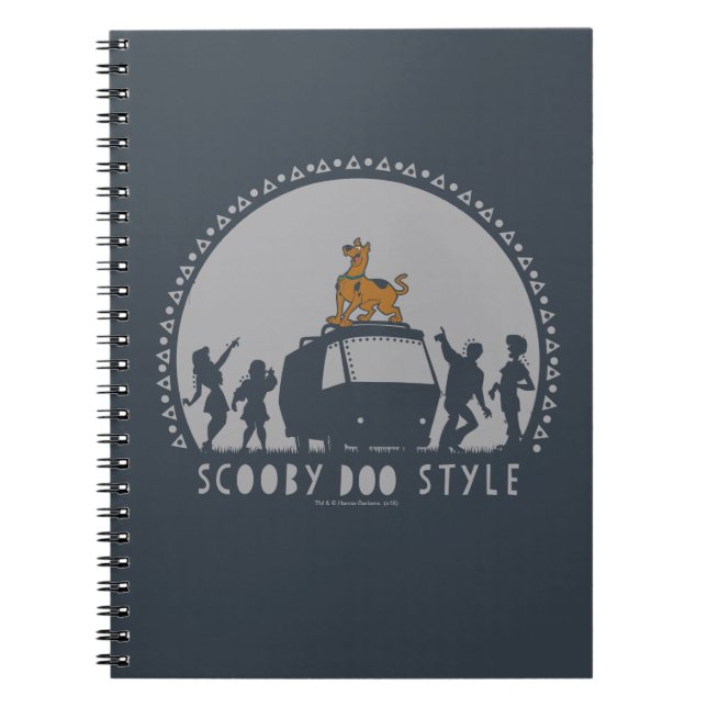 Caderno Espiral Estilo Scooby-Doo Tribal Van Silhouette (Frente)