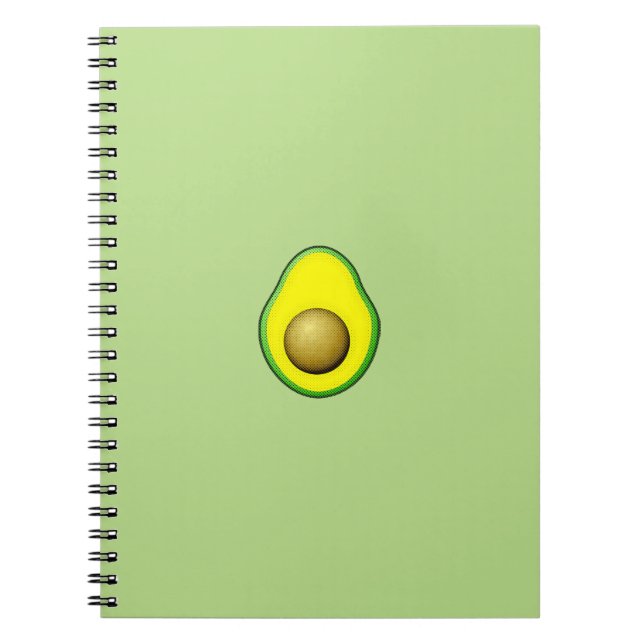Caderno Espiral Estilo Vintage Desenho Avocado (Frente)