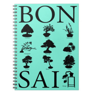 Caderno Espiral Estilos Básicos da Árvore Bonsai