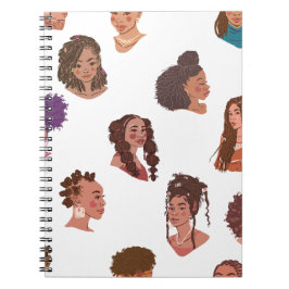 Caderno Espiral Estilos de Cabelo para Meninas Negras