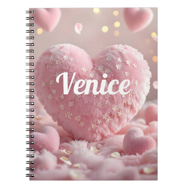 Caderno Espiral Estojo de Notebook Personalizado – Presente para E (Frente)