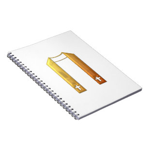 Caderno Espiral Estola litúrgica "3-D" dourada