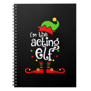 Caderno Espiral Estou a representar o Natal da família Elf Xmas