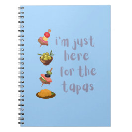 Caderno Espiral Estou aqui para o Tapas Engraçado