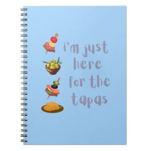 Caderno Espiral Estou aqui para o Tapas Engraçado