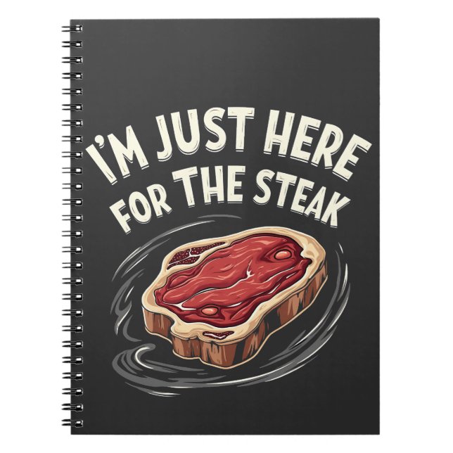 Caderno Espiral Estou aqui para os amantes de carne de bife (Frente)