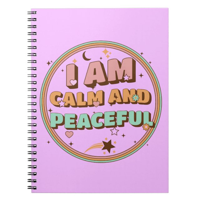 Caderno Espiral Estou Calmo e Pacífico (Frente)