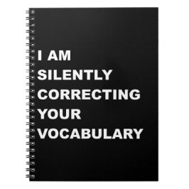 Caderno Espiral ESTOU Corrigindo Silenciosamente Seu Vocabulário