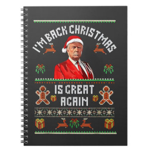 Caderno Espiral Estou de volta, o Natal é Excelente de novo a elei