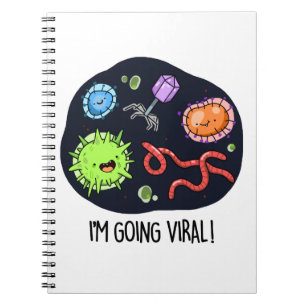 Caderno Espiral Estou Ficando Viral Piada de Vírus Engraçada