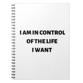 Caderno Espiral Estou no controle da vida que quero
