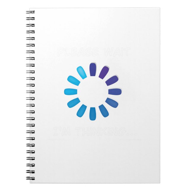 Caderno Espiral Estou pensando em camisa do programador de computa (Frente)