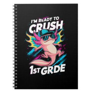 Caderno Espiral Estou pronto para esmagar a Escola Axolotl de Volt