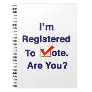 Caderno Espiral Estou registrado para votar