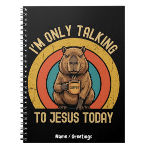 Caderno Espiral Estou Só Falando Com Jesus Hoje Capivara Engraçada