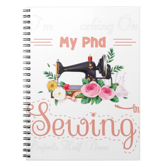 Caderno Espiral Estou trabalhando em meus projetos de doutorado me (Frente)