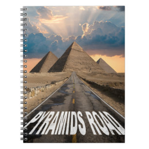 Caderno Espiral Estrada das Pirâmides Arte Marco do Deserto do Egi
