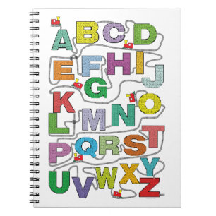 Caderno Espiral Estrada-férrea Quebra-cabeça Alphabet Maze